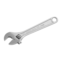 Reed 02201 Adjustable Wrench, 3/4 in, 6 in OAL, Nickel Chrome Plated