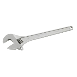 Reed 02211 Adjustable Wrench, 2-1/16 in, 18 in OAL, Nickel Chrome Plated