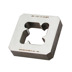 Reed 05466 Solid Block Die, 1/2 in NPT Thread, Tool Steel