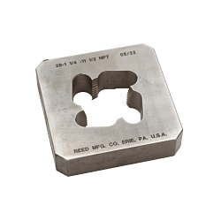 Reed 05530 Solid Block Die, 1-1/4 in NPT Thread, Tool Steel