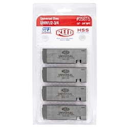 Reed 05815 Universal Die, 1/2 to 3/4 in NPT Thread, High Speed Steel
