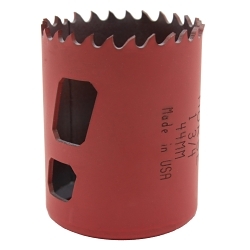 Reed 43504 Hole Saw, 1-3/4 in Dia, 1-1/2 in D Cutting, Hardened Steel Cutting Edge