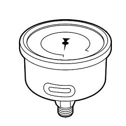 Reed 48160 Oil-Fill Meter Gauge, For Use With HTP300 Hydrostatic Test Pump, 0 to 600 psi, 1/4 NPT, CBM