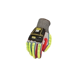Ringers® 065-07VP R-Flex® Series Light Duty Impact-Resistant Gloves, 7, HPPE/TPR, Knit Wrist Cuff, ANSI Cut-Resistance Level: A4