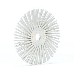 Scotch-Brite™ 7000000749 RB-ZB Bristle Brush, 3 in Dia Brush, 3/8 in W Face, 1 in Arbor Hole, 120 Grit