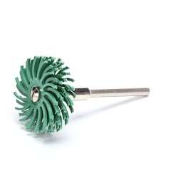 Scotch-Brite™ 7000000761 RB-ZB Bristle Brush, 1 in Dia Brush, 1/8 in W Face, 1/8 in Arbor Hole, 50 Grit