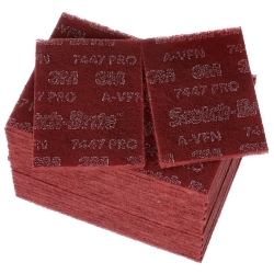 Scotch-Briteâ„¢ 7100023339 7447 Pad, 9 in L, 6 in W/Dia, Very Fine Grade, Aluminum Oxide Abrasive