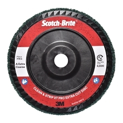 Scotch-Brite™ 7100175508 XC-DC Disc, 7 in Dia Disc, Extra Coarse Grade, Aluminum Oxide Abrasive, Non-Woven Backing