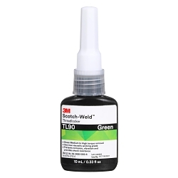 Scotch-Weld™ TL90 Medium Threadlocker, Liquid Form, Green