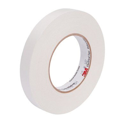 3M™ 7000031347 Premium Grade Printable Cloth Tape, 60 yd L 1 in W, 7 mil THK, Glass Cloth, Thermosetting Rubber Adhesive, White