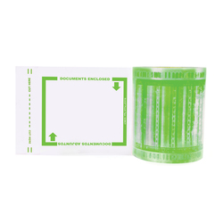 Scotch® 7010313338 Pouch Tape, 8 in L x 5 in W, Polypropylene Backing, Clear