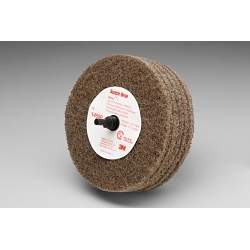 Scotch-Brite™ 7000120703 C5-ZR Cut and Polish Disc, 4 in Dia Disc, Aluminum Oxide Abrasive, Type TR+ Attachment, Medium Grade