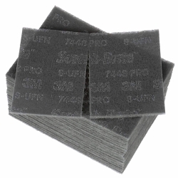 Scotch-Brite™ 7100023340 7448 Pad, 9 in L, 6 in W/Dia, Ultra Fine Grade, Silicon Carbide Abrasive