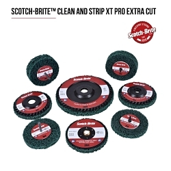 Scotch-Brite™ 7100176086 XC-DC Disc, 4 in Dia Disc, Extra Coarse Grade, Aluminum Oxide Abrasive, Non-Woven Backing
