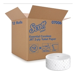 Scott® 07006 JRT Jr. Coreless Bathroom Tissue, 2 Plys, Fiber