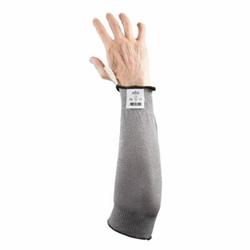 SHOWA® S8115L-10T Lightweight Uncoated Cut-Resistant Sleeves With Elastic Thumb Loop, L, 10 in L x 15 ga THK, HPPE, Gray