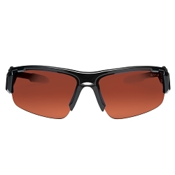 Skullerz® 52021 DAGR Polarized Safety Glasses, Anti-Scratch, Copper Lens, Half-Frame Frame, Black, Nylon Frame, ANSI Z87.1+, CSA Z94.3+,MIL-PRF-32432