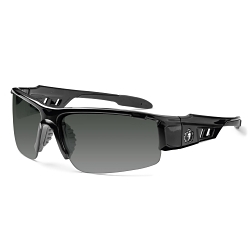 Skullerz® 52033 DAGR Blade Safety Glasses, Anti-Fog, Smoke Lens, Half-Frame Frame, Black, Nylon Frame, Polycarbonate Lens, ANSI Z87.1+, CSA Z94.3+,MIL-PRF-32432