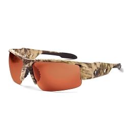 Skullerz® 52321 DAGR Polarized Safety Glasses, Anti-Scratch, Copper Lens, Half-Frame Frame, Kryptek® Highlander™, Nylon Frame, Polycarbonate Lens, ANSI Z87.1+, CSA Z94.3+,MIL-PRF-32432