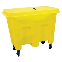 SPC® SC-LBIN Large Wheeled Chest Spill Kit Container, 34 in L x 34 in W, Polyethylene, Yellow