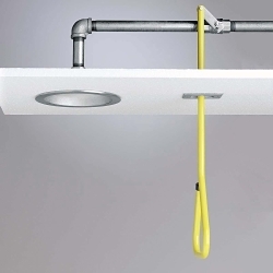 Speakman® SE-236-PR Deluge Emergency Shower, Ceiling Mount, Galvanized Steel Pipe, Chrome Plated Shower Head, 10 in Dia Head, 20 gpm Flow Rate, Manual Operation, Galvanized Steel Fitting, ANSI Z385.1, ARRA Compliant