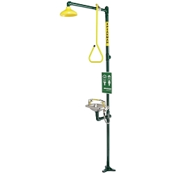 Speakman® SE-616 Combination Emergency Shower With Stainless Steel Bowl Eye/Face Wash, ABS Plastic Shower Head, Floor Mount, Trigger Bar Operation