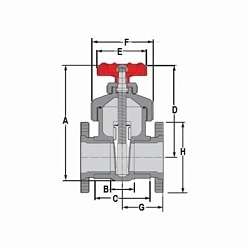 Spears? 2013-005 Gate Valve, 1/2 in Nominal, Flanged End Style, PVC Body, Handwheel Actuator, Domestic