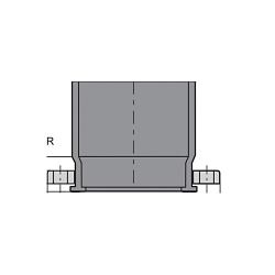 Spears® 354-200F Van Stone PIP Style Flange With Steel Ring, 20 x 20.4 in Nominal, PVC, Socket Connection, 300 lb, 27-1/2 in OD, Domestic