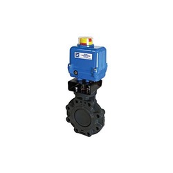 Spears® 41101A112-025 Premium Actuated Standard Butterfly Valve, 2-1/2 in Nominal, 150 lb, PVC Body, Buna-N Softgoods, Domestic