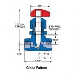 Spears® 5591-003BL Globe Pattern Needle Valve, 3/8 in Nominal, FNPT End Style, PVC Body, Domestic
