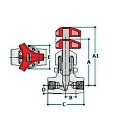 Spears® 5591-005PSR Globe Pattern Needle Valve, 1/2 in Nominal, Special Reinforced FNPT End Style, Polypropylene Body, Domestic
