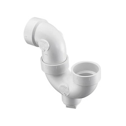 Spears® P707X-015 DWV P-Trap With Cleanout, 1-1/2 in Nominal, White, PVC, Hub Connection, Domestic