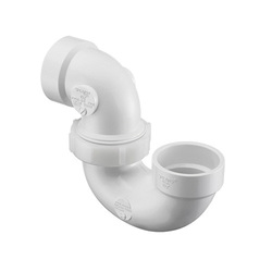 Spears® P708P-015 Adjustable DWV P-Trap With Plastic Nut, 1-1/2 in, Union Inlet x Union Outlet, White, PVC, Hub, Domestic