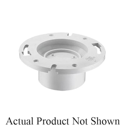 Spears® P800KO-422BC DWV Closet Flange With Knockout, 4 x 3 in Hub Pipe, 2-25/32 in L, PVC, Domestic