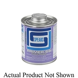 Spears® PRIM68P-005 Primer-68 Low VOC Primer, For Use With All Types, Classes and Schedules of PVC and CPVC Plastic Pipes and Fittings, Purple, 1/4 pt Container