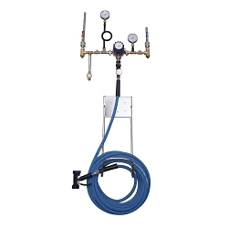 Spirax Sarco 75174 Hot and Cold Water Washdown Unit, 6 in Center, 2 Handles