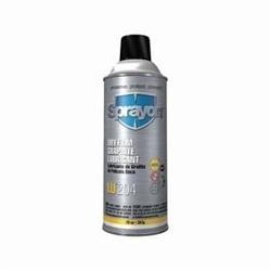 SprayonĀ® S00204000 LUā¢204L Conductive Medium Pressure Dry Film Graphite Lubricant, 16 oz Aerosol Can, Liquid Form, Black, 0.63