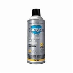 Sprayon® S00206000 LU™206 All-Purpose Light Pressure Silicone Lubricant, 16 oz Aerosol Can, Liquid Form, Clear Glass, -50 to 550 deg F