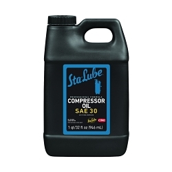 Sta-Lube® SL22131 Non-Flammable Compressor Oil, 32 oz Bottle, Faint Petroleum Odor/Scent, Liquid Form, Amber/Clear