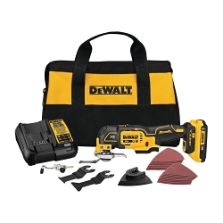 DeWALT® DCS356SD1 Brushless Cordless Oscillating Tool Kit, 13000 to 20000 opm Speed, 20 V, Li-Ion Battery, 1 Battery