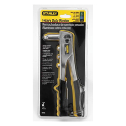 StanleyĀ® MR55C5 Heavy Duty Right Angle Hand Riveter, 3/32 in, 1/8 in, 5/32 in, 3/16 in Dia Rivet, Steel