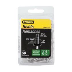 Stanley® PAA62-5B Medium Strength Blind Rivet, 3/16 in Dia, 1-1/2 in L, 1/8 in Grip, Aluminum