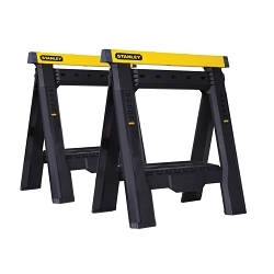 Stanley® STST60626 Adjustable Sawhorse, 1000 lb Load, 31-1/8 in H x 2-7/8 in W, Polypropylene