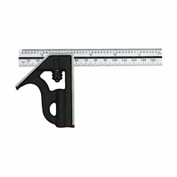 Starrett® 10MEH-150 10 Series Student Combination Square Set, 2 Pieces, 150 mm L, Hardened Steel Blade, Square Head