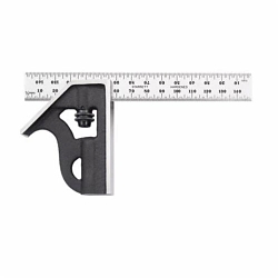 Starrett® 10MH-150 Student Combination Square Set, 2 Pieces, 150 mm L, Hardened Steel Blade, Square Head