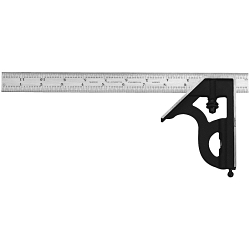Starrett® 11H-12-4R Combination Square Set, 2 Pieces, 12 in L, Hardened Steel Blade, Square Head