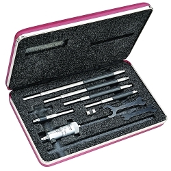 Starrett® 124AZ Solid Rod Inside Micrometer Set, 2 to 8 in, Graduations: 0.001 in, Steel