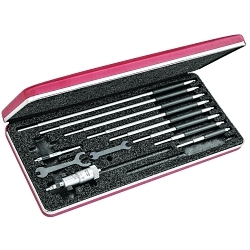 Starrett® 124MBZ Solid Rod Inside Micrometer, 50 to 300 mm, Graduations: 0.01 mm