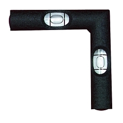 Starrett® 136 Cross Test Level, 2-3/4 in L x 2-3/4 in W, (2) Level/(3) Plumb Vial Position, Cast Iron