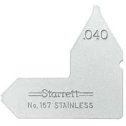 Starrett® 167-040 Imperial Radius Gage, 0.04 in, Stainless Steel, Satin